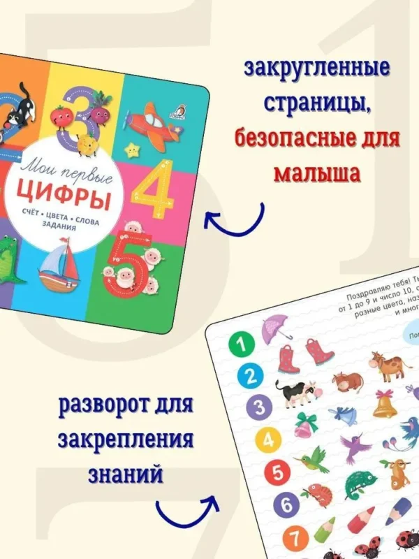 Мои первые цифры. Счет, цвета, слова, задания