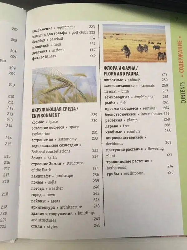 Англо-русский визуальный словарь с транскрипцией