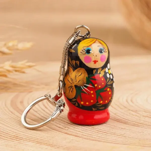 Брелок "Матрешка", 4,5х2,5 см, ручная роспись, микс