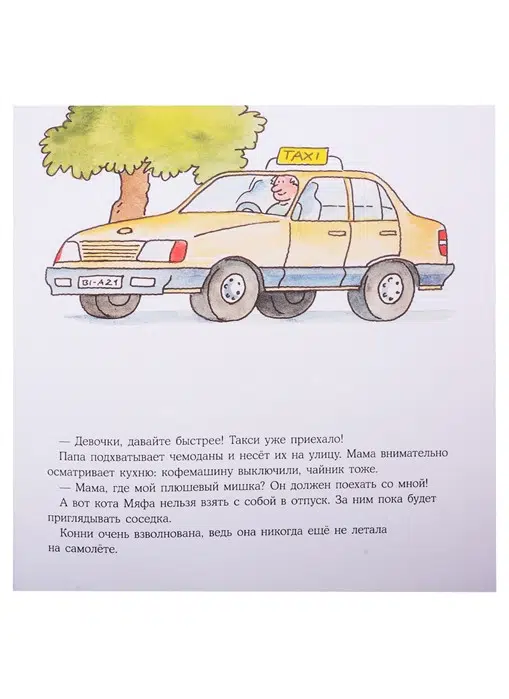 Конни летит на самолете