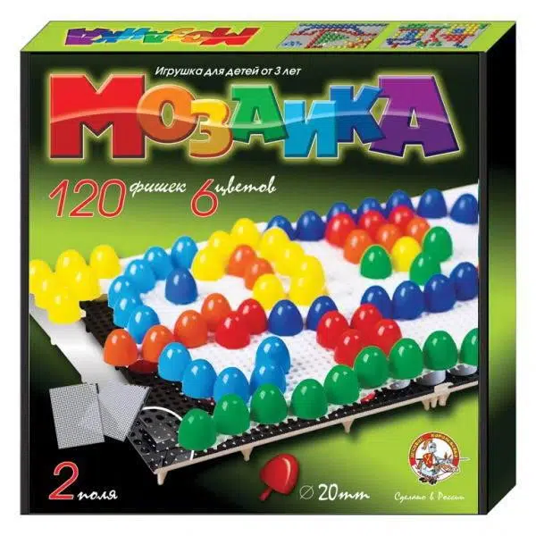 Мозаика,120 деталей, 6 цветов