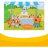 Напольный пазл 4 в 1 «Три кота», 4, 6, 8, 12 элементов