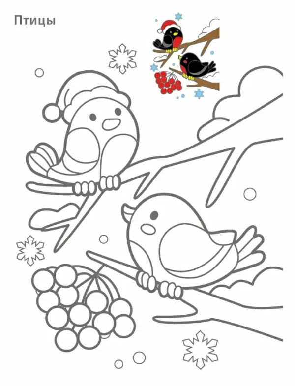 Новогодняя раскраска. 3+