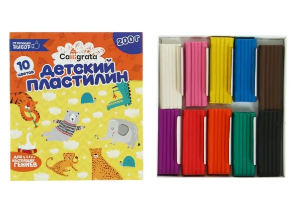 Пластилин Calligrata, 10 цветов