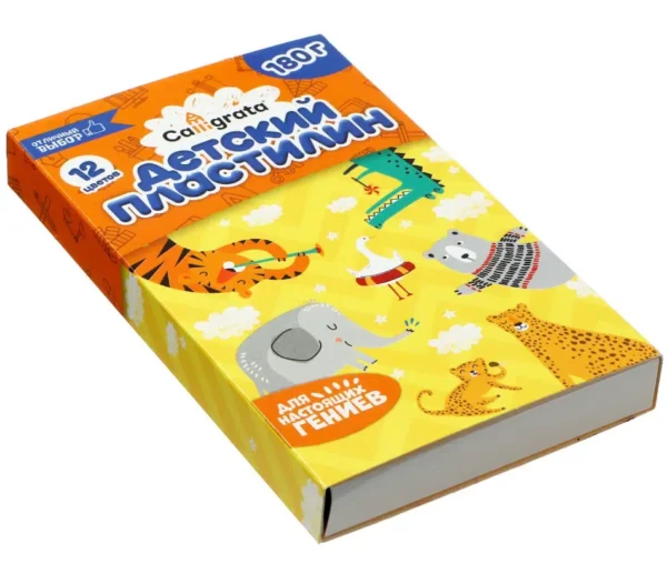 Пластилин Calligrata, 12 цветов, 180 г
