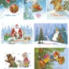 С Новым годом! Набор из 8 почтовых открыток
