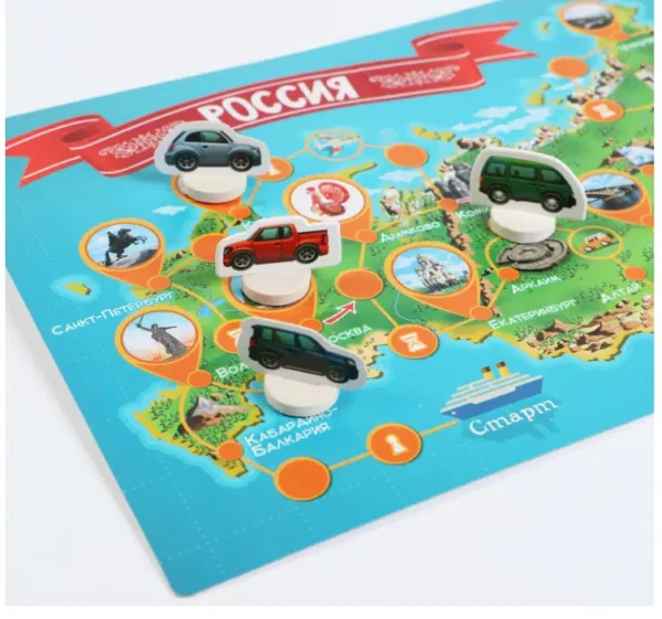 Путешествие по России. Настольная игра, 36 карт, 7+