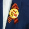 Значок с лентой "9 мая" звезда
