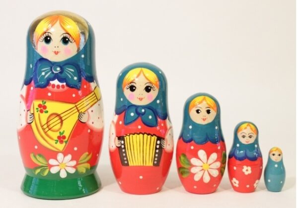 Матрешка Балалайка 5 кукольная