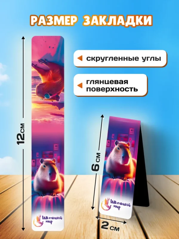 Магнитные закладки для книг и учебников Капибара
