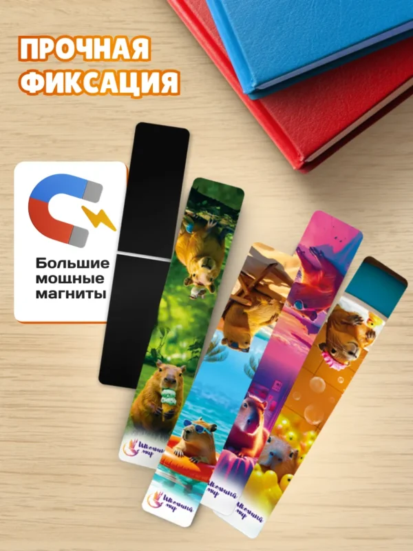 Магнитные закладки для книг и учебников Капибара