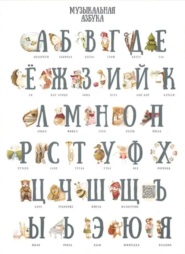Плакат АЛФАВИТ "Музыкальная азбука"