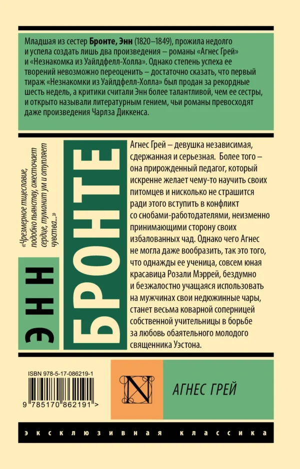 Энн Бронте: Агнес Грей