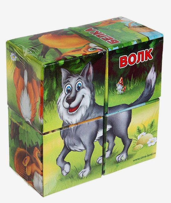 Кубики «Лесные животные», 4 шт.
