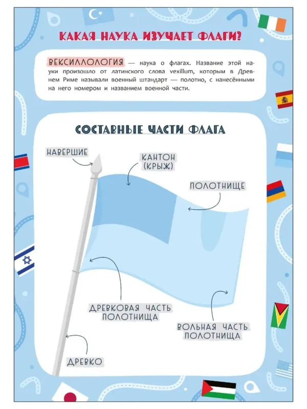 Атлас мира с наклейками. Флаги и страны